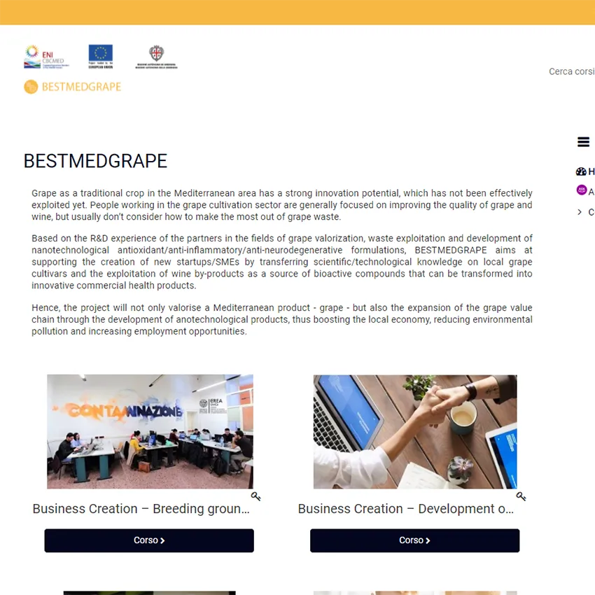 Piattaforma e-learning Moodle Bestmedgrape